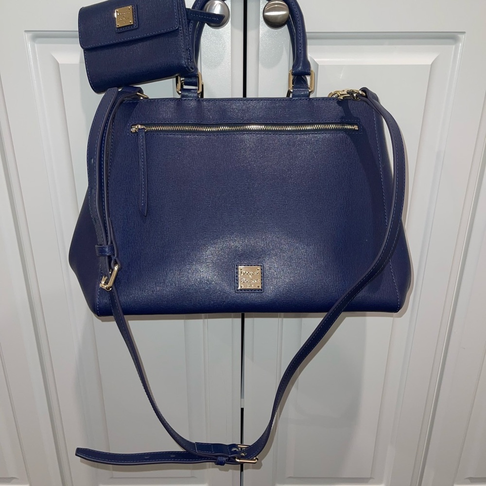 Dooney & Bourke Navy Blue Purse and Wallet Set